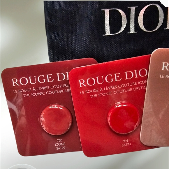 Dior Rouge Lipstick Trio with Black Pouch - Picture 2 of 3